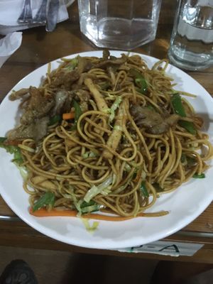 Chow mein  at Loving Heart in Kathmandu