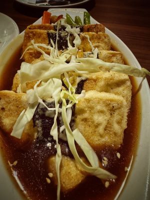 Tofu stairs  at Loving Heart in Kathmandu