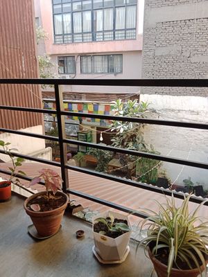Looking down to the court yard at Loving Heart in Kathmandu