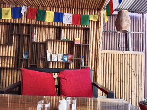 Sitting area - very comfy :) at Loving Heart in Kathmandu