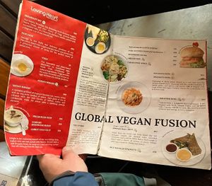 menu  at Loving Heart in Kathmandu