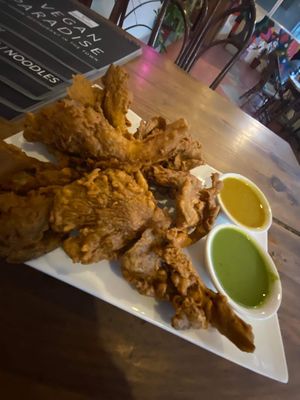 Mushroom pakora  at Loving Heart in Kathmandu