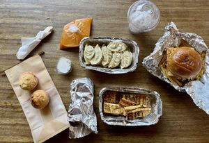 My big feast 🤩😋  at Loving Heart in Kathmandu