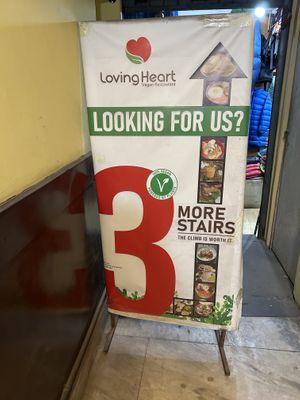Follow the signs!  at Loving Heart in Kathmandu