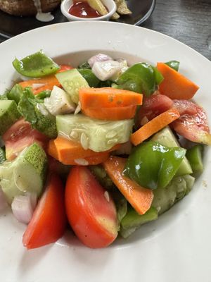 Veg saladd  at Loving Heart in Kathmandu