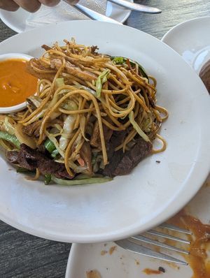 Chowmein at Loving Heart in Kathmandu