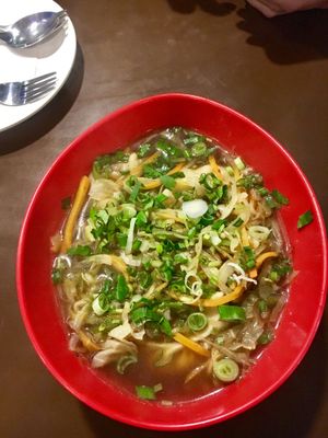 MO MO soup amazing  at Loving Heart in Kathmandu