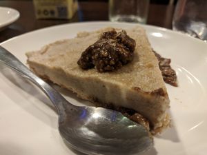 Vegan cheesecake at Loving Heart in Kathmandu