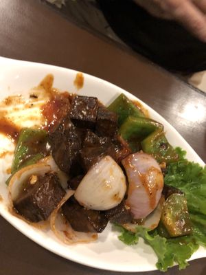 Seitan chili  at Loving Heart in Kathmandu