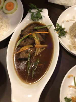 Fish with ginger sauce at Loving Heart in Kathmandu