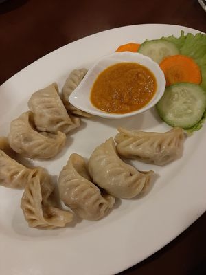 Momo steam at Loving Heart in Kathmandu