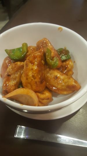 Chilli momos at Loving Heart in Kathmandu