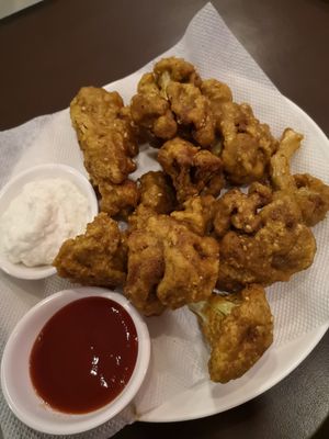 Cauliflower Buffalo wings at Loving Heart in Kathmandu