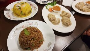 Biryani, momos and healthy rice at Loving Heart in Kathmandu
