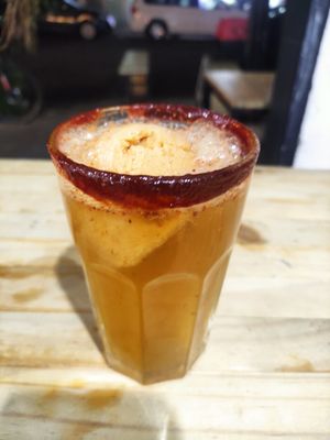 Michelada at Vegetal - temporarily closed in Mexico City
