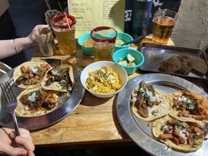 Tacos and Mac n cheese  at Vegetal - temporarily closed in Mexico City