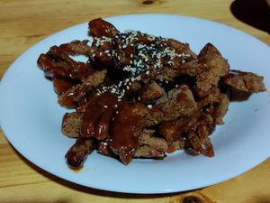 Soy BBQ ribs at Vegetal - temporarily closed in Mexico City