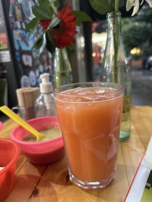 I had the water of the day which was watermelon 🍉   at Vegetal - temporarily closed in Mexico City