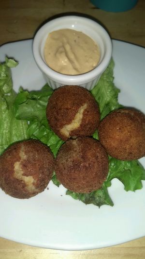 croquetitas de garbanzo,frijol y quinoa at Vegetal - temporarily closed in Mexico City