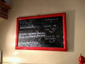 todays menu at Marie Colline in Cahors