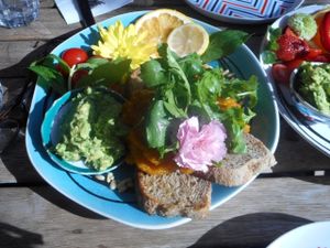 Pumpkin toast at Flora and Fauna in Fremantle