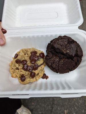 Oreo and oat cookie at Flora and Fauna in Fremantle