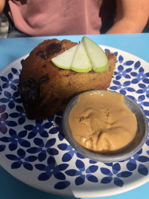 Banana bread and peanut butter  at Flora and Fauna in Fremantle
