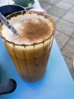 Iced soy maple latte   at Flora and Fauna in Fremantle