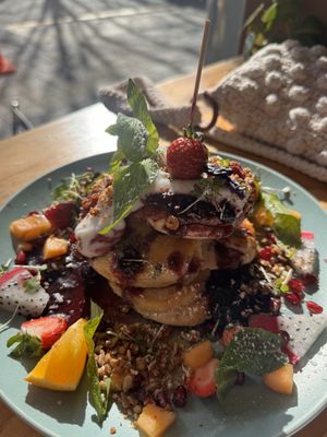 Vegan pancakes😍  at Flora and Fauna in Fremantle