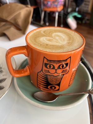 Flat White with Oat Milk also  at Flora and Fauna in Fremantle