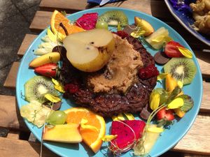 Choco waffle at Flora and Fauna in Fremantle