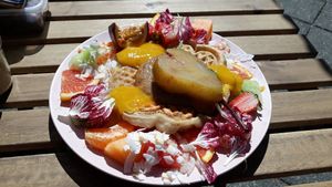 Waffles at Flora and Fauna in Fremantle