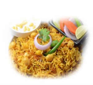 Kabuli Chane Ki Biryani at Chakra Indian Fusion in Tirana