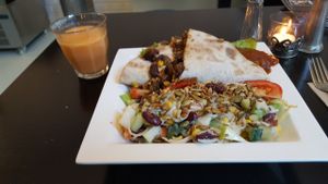 Quesadilla Meal Deal at Veganity Foods in Tilburg