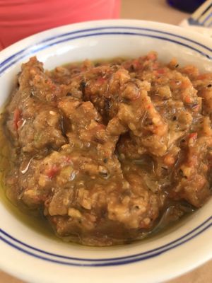 eggplant dip at Pane e Souvlaki in Corfu
