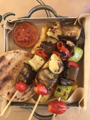 vegan souvlaki at Pane e Souvlaki in Corfu