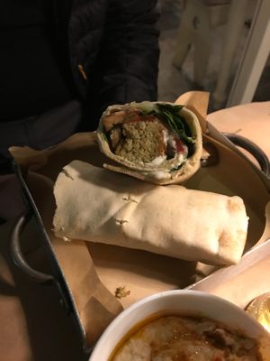 Falafel (vegetarian with the yogurt) at Pane e Souvlaki in Corfu