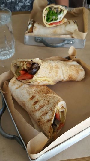 Falafel roll at Pane e Souvlaki in Corfu