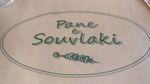 Tablecloth of paper at Pane e Souvlaki in Corfu