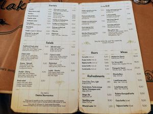 Menu at Pane e Souvlaki in Corfu