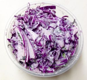 Macro Meal Pack - Red cabbage coleslaw with an almond cream dressing. at 7th Element in Burbank