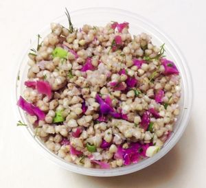 Macro Meal Pack - Buckwheat salad with marinated red cabbage, scallions and a stone ground mustard dressing. at 7th Element in Burbank
