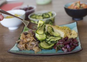 Macro Meal Pack = 22 dishes weekly:
4 grain dishes
4 bean dishes
12 veggie dishes - 4 raw, 8 cooked
1 dressing
1 sauce at 7th Element in Burbank