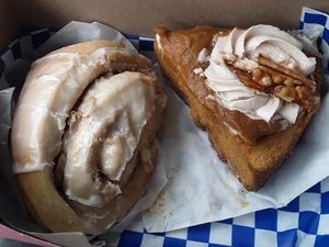 (V) Fluffernutter Roll, (GF/V) Pumpkin Torte at Goldenrod Pastries in Lincoln