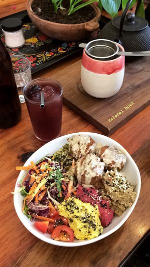 So much goodness in one bowl and beautiful table wear   at Foraged in Seddon