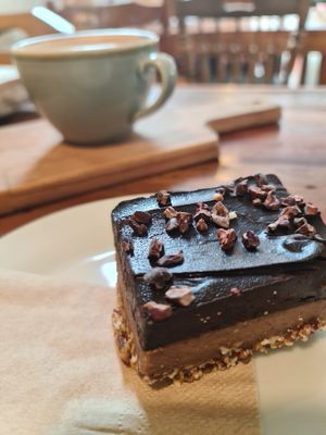 Best chai and raw caramel slice at Foraged in Seddon