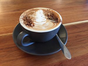 Soy mocha at Foraged in Seddon