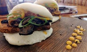 Bao Tempeh sliders at Foraged in Seddon