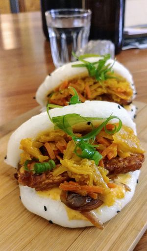 Bao tempeh sliders  at Foraged in Seddon