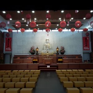 meditation place inside the buddhist temple at Shiang Yun in Bussy-saint-georges